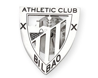 Pin Athletic Bilbao Insignia Equipo de Fútbol Plata de Ley 925 Hecho a Mano, Regalo, Unisex, Emblema