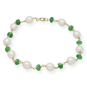 Natural emerald bracelet, genuine ruby bracelet, blue sapphire bracelet, baroque pearl bracelet, Valentine&#39;s Day gift