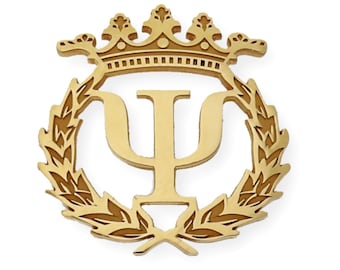 Psychology Pin Professional Badge 925 Sterling Silver, 18K Gold, Gold Badge, Graduation Gift, Professional Emblem, Handmade