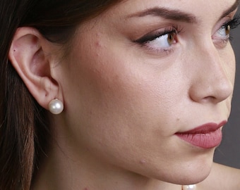South Sea Pearl Earrings, 18K Gold Earrings, Australian Pearls, Classic Earrings
