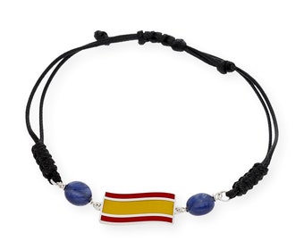 United States Flag Bracelet, Spain Flag Bracelet, United Kingdom Bracelet, Patriotic Fashion, Adjustable Bracelet, Spanish Flag