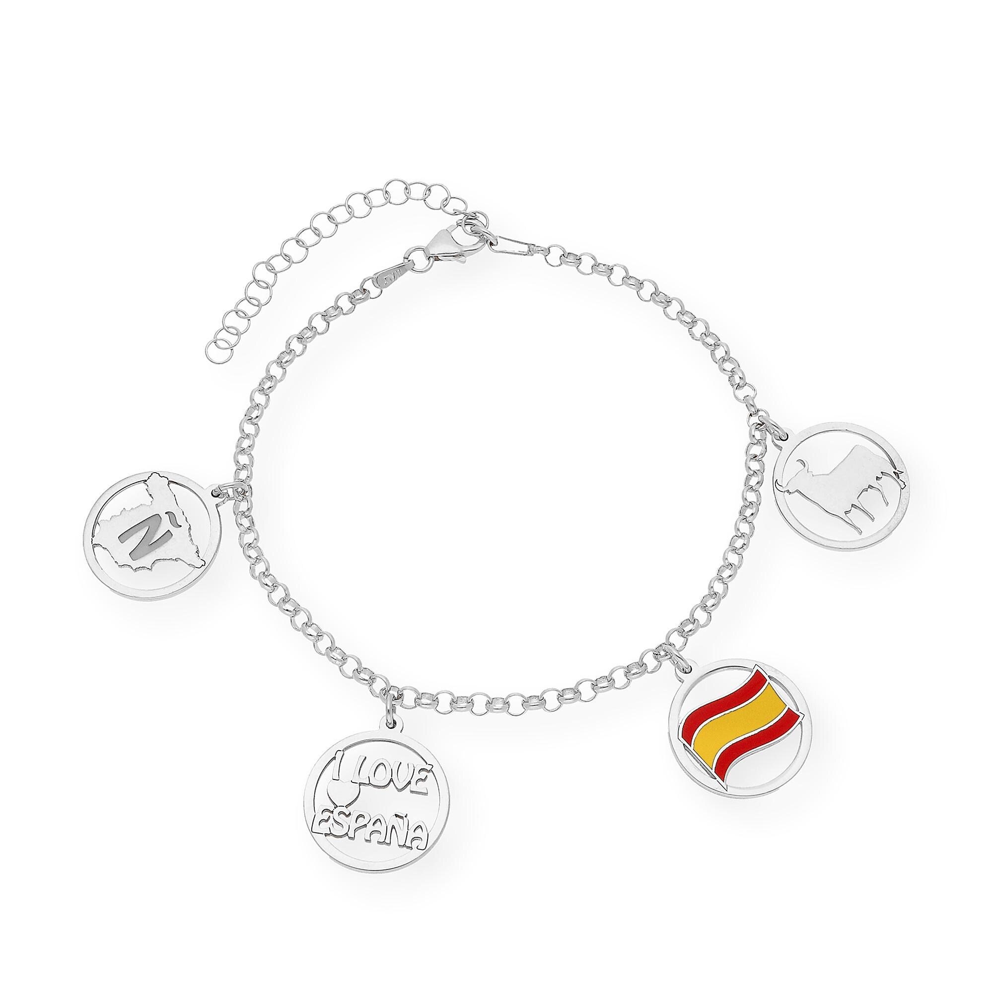 Braccialetti con nastro con bandiera della Spagna (confezione da
