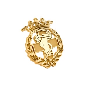 Podiatry Pin Professional Badge 925 Sterling Silver, 18K Gold, Gold Badge, Graduation Gift, Professional Emblem, Handmade