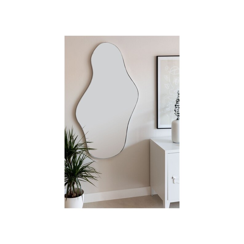 Asymmetric Wavy Mirror Full Length Mirror Curved Mirror Etsy