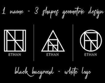 Name Tattoo, Monogram Logo, Personalized Logo, Name Logo, Monogram Tattoo, Name Poster, Geometric Name Logo, Geometric Tattoo, Custom Logo