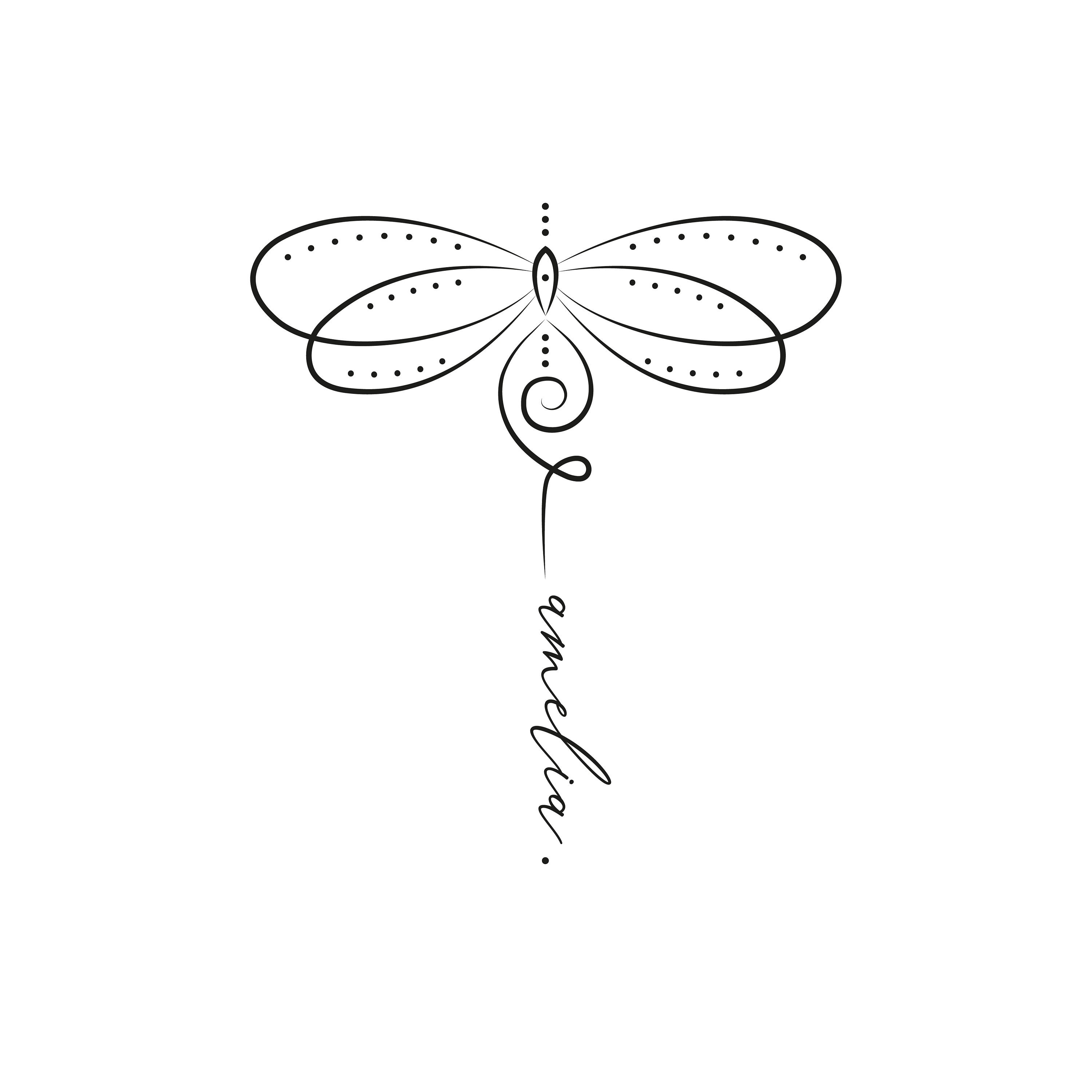 Dragonfly Custom Tattoo, Dragonfly Poster, Personalized Tattoo, Custom