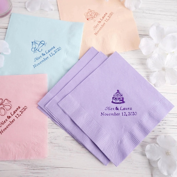 Custom Logo Cocktail Napkins Etsy