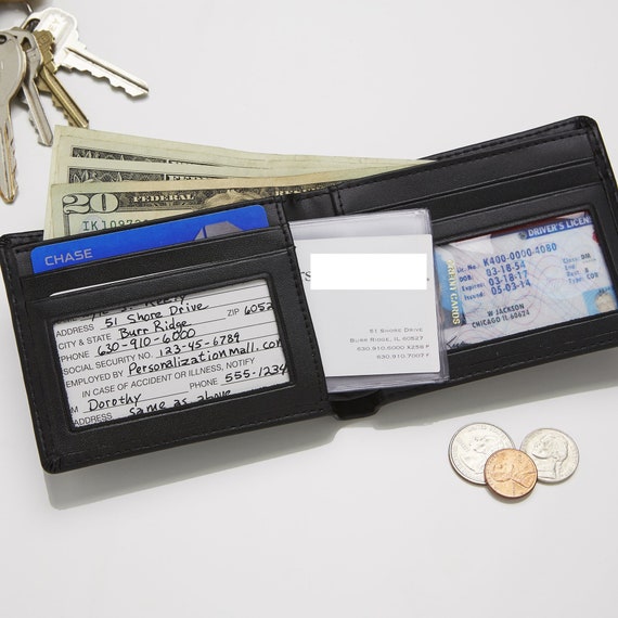 Regent Personalized Leather Bi-Fold Wallet