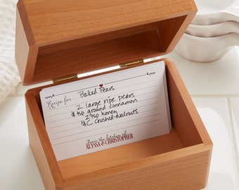 Personalized 3" x 5" Recipe Cards