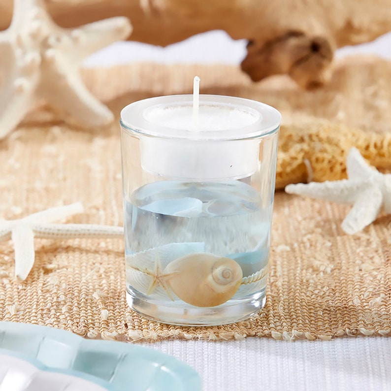 Seashell Gel Tea Light Holder for Wedding Favor Etsy