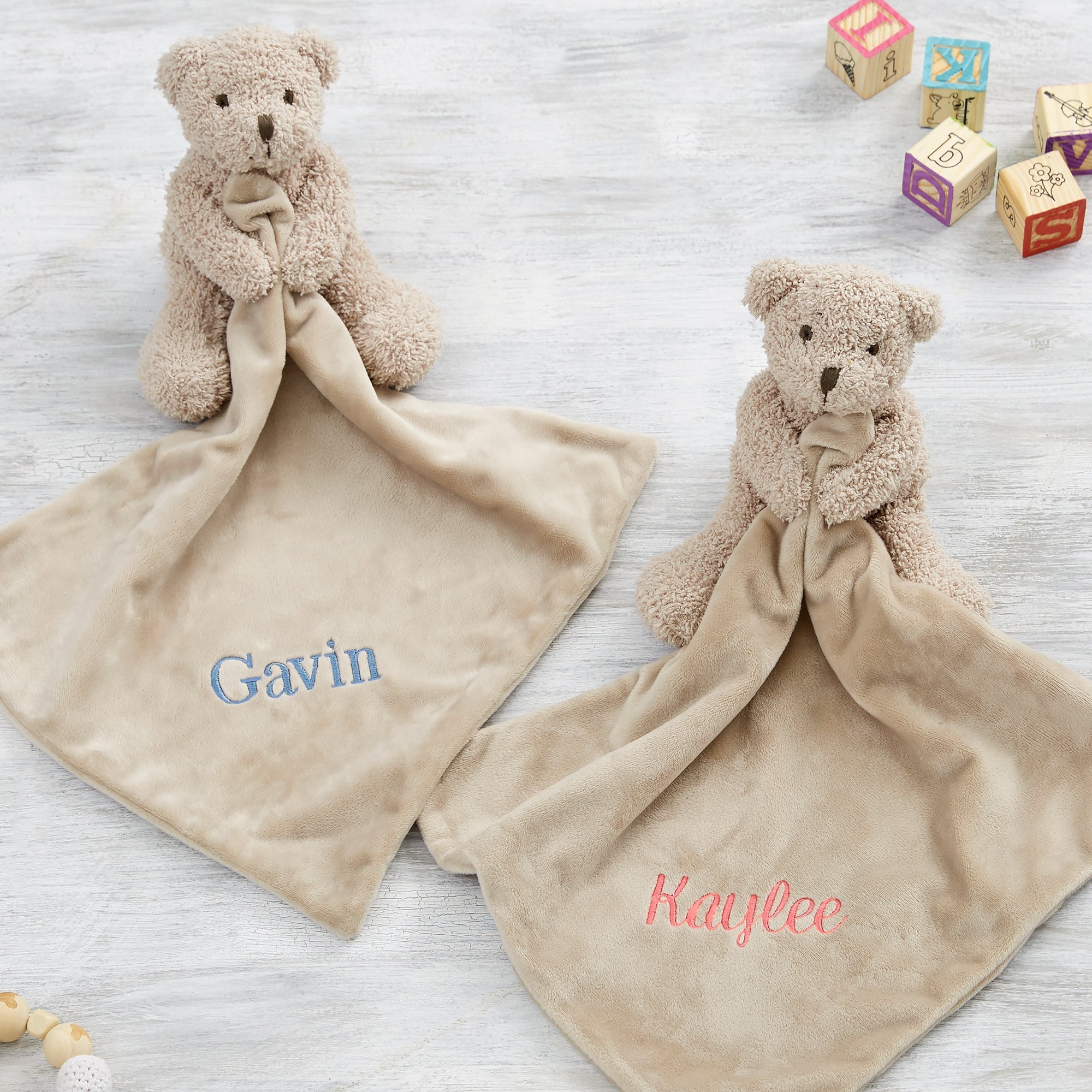 Teddy Bear Personalized Baby Lovey - Etsy