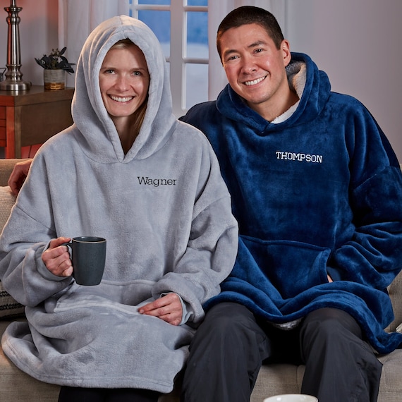 Classic Comfort Personalized Oversized Huggie Hoodie Blanket 