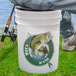 Sit &#39;N Fish Personalized Bucket Cooler