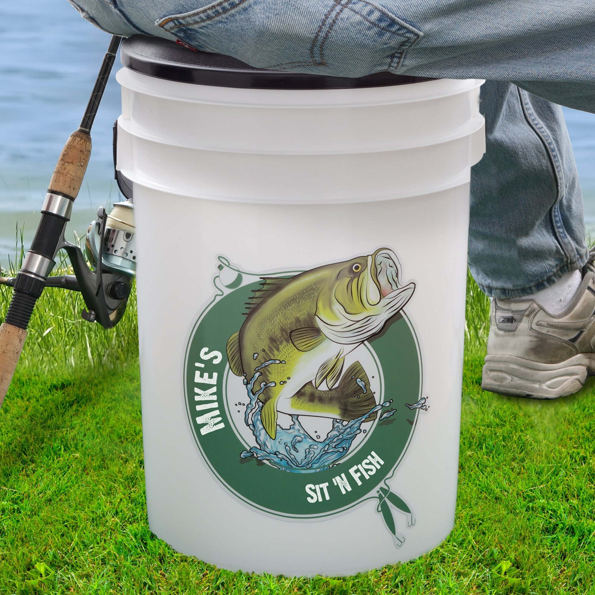 Sit 'N Fish Personalized Bucket Cooler 