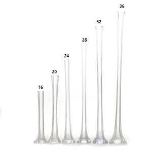 12 Pack Clear Eiffel Tower Glass Flower Vase image 9