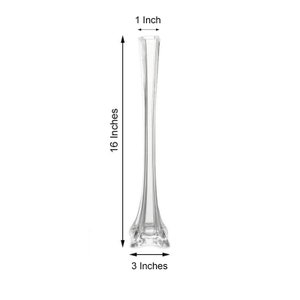 12 Pack Clear Eiffel Tower Glass Flower Vase image 8