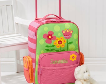 Colorful Pretty Flowers Personalized Kids Rolling Luggage - Perfect Christmas Gift for Girl