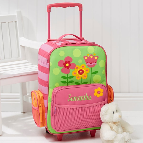 Colorful Pretty Flowers Personalized Kids Rolling Luggage - Perfect Christmas Gift for Girl