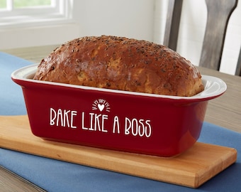 Made With Love Personalized Ceramic Loaf Pan