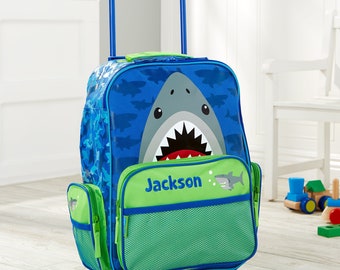 Shark Personalized Kids Rolling Luggage - Perfect Christmas Gift for Boy