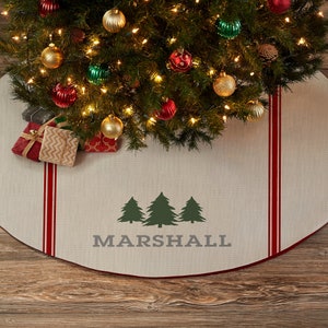 Christmas Plaid Icon Personalized Christmas Tree Skirt