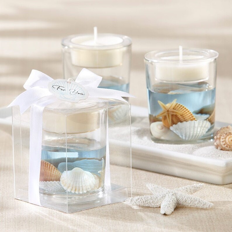 Seashell Gel Tea Light Holder for Wedding Favor Etsy