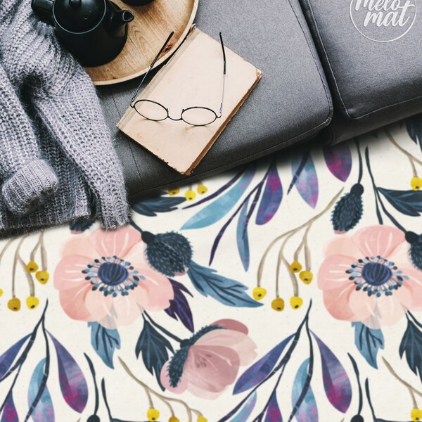 Roll of Floral Linoleum Etsy