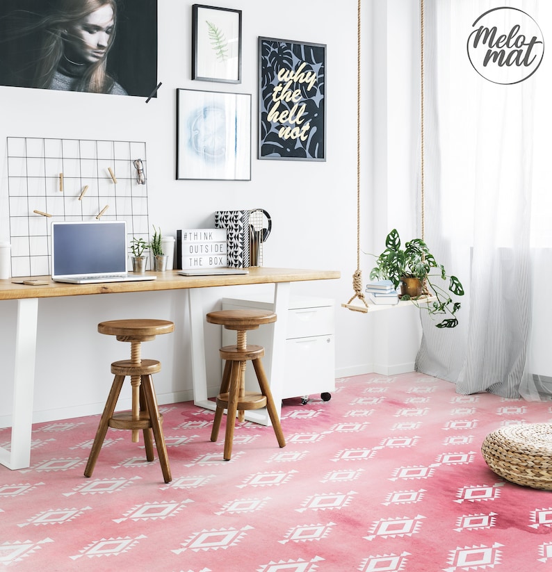 Zolin Vinyl Flooring Pink Linoleum Flooring White Vinyl Etsy