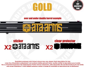 ATA ARMS Vinyl Decal Sticker x2 for application on Shotgun Gun Safe  Cabinet Car window ATA2