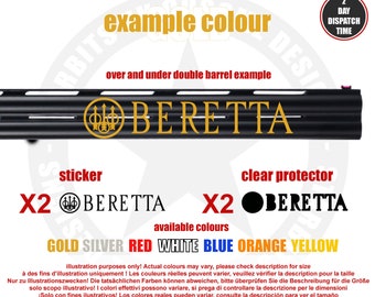 Beretta Vinyl Decal Sticker x2 for application on Shotgun Gun Safe Cabinet Car window BR1