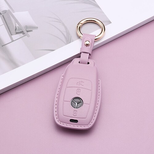 Mercedes Benz Pastel Leather Car Key Remote Cover Leather Car Etsy