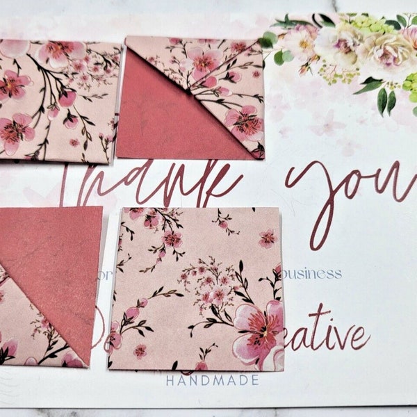 cherry blossom corner bookmark set of 4 - Pink on Pink