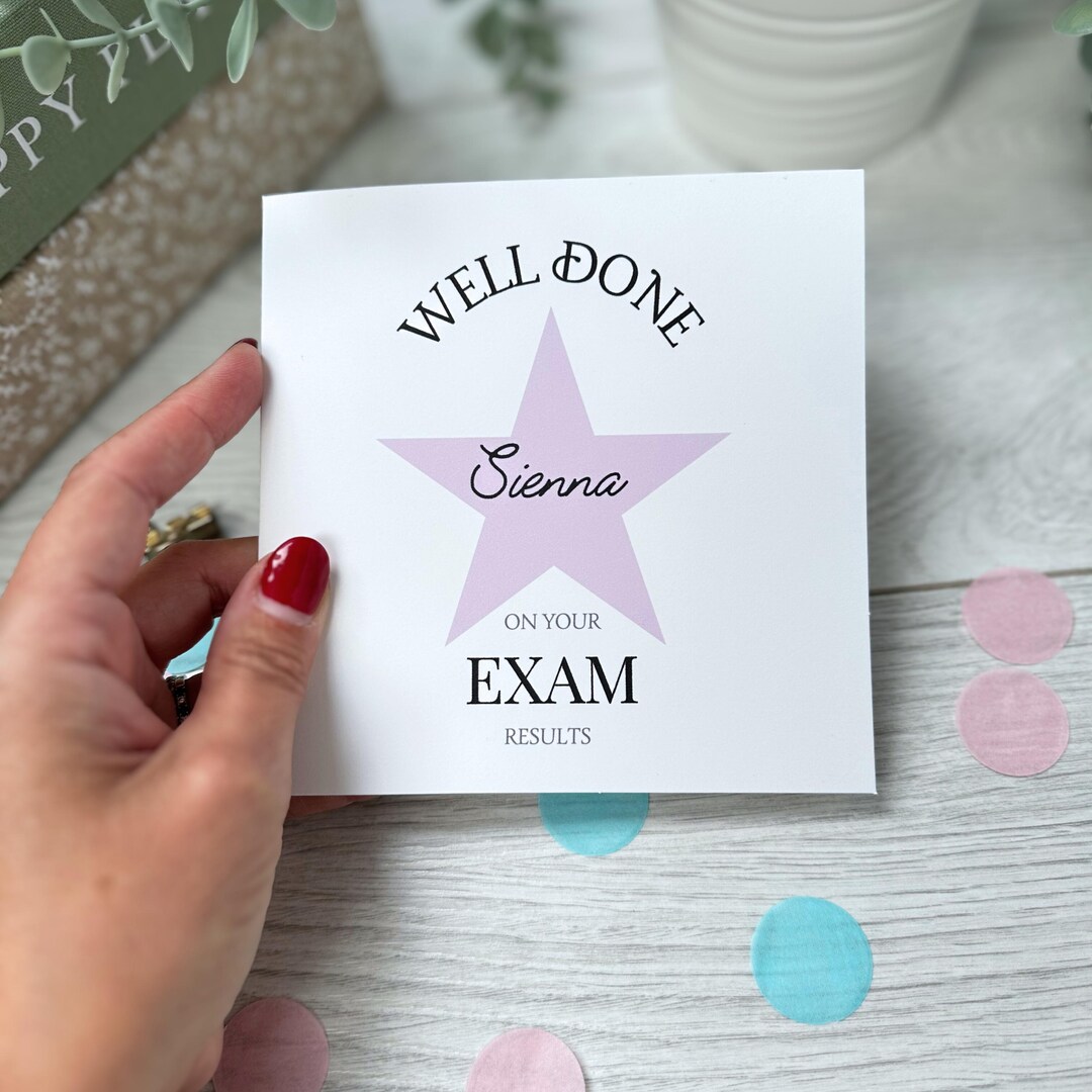 Well Done on Your Exam Results Personalised Greeting Card, Passed Exam ...