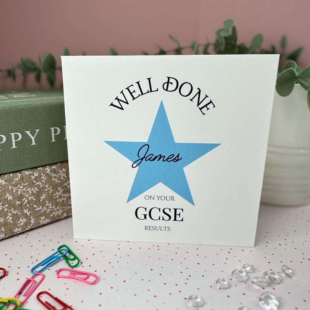 Well Done on Your GCSE Results Personalised Greeting Card, Passed Exam ...