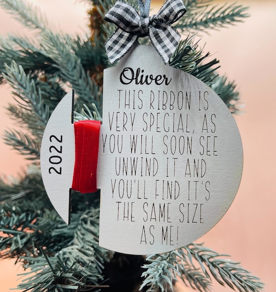 Personalized Ribbon Height Ornament 2023 -  Denmark