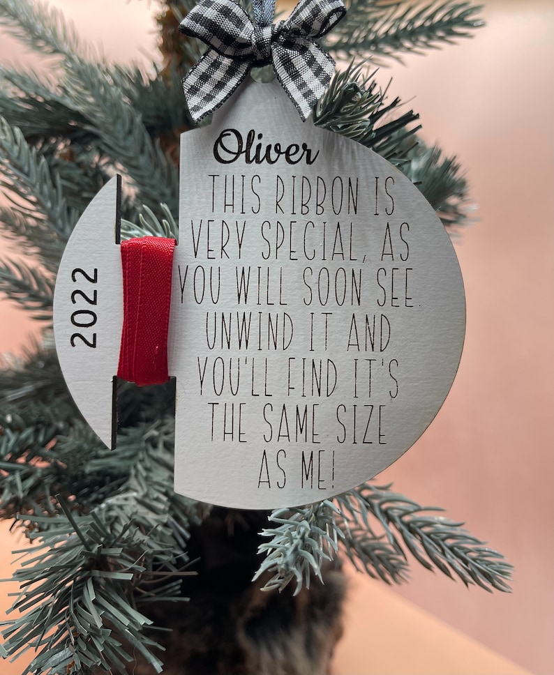 Personalized Ribbon Height Ornament 2023 - Etsy