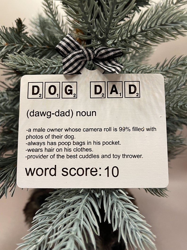 Scrabble Definition Dog and Cat Ornaments Dog Mom Dog Dad Cat Etsy