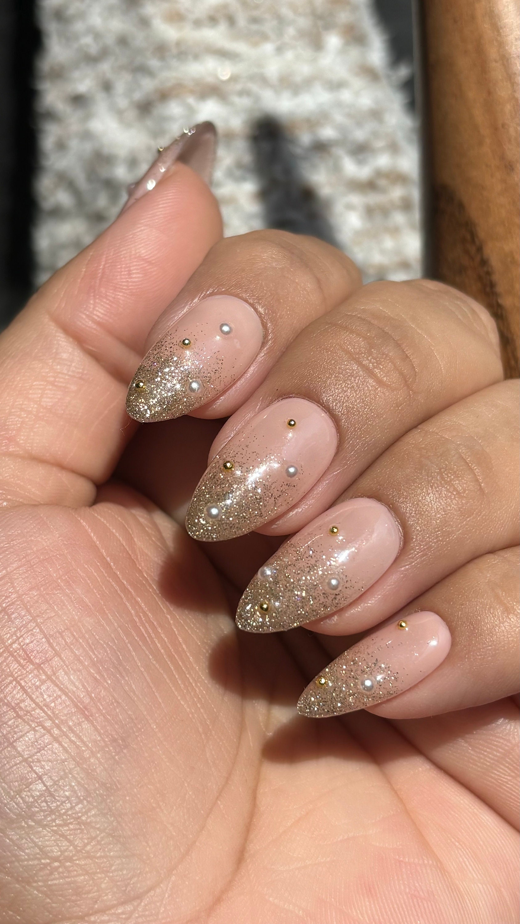 11.17 Ultra - Champagne, Brown and Gold Chunky Glitter Nail Dip Powder