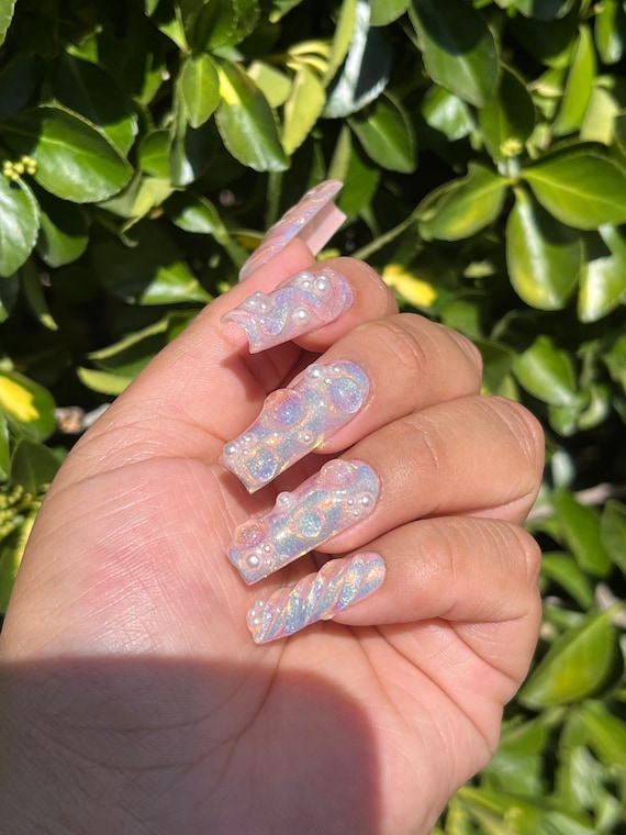 Mermaid Tears Drop Nails Set Mermaid Tears Drop Nails Set