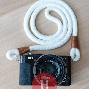 White Handmade Camera Strap