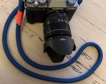 Checkered Blue/Black Camera Strap