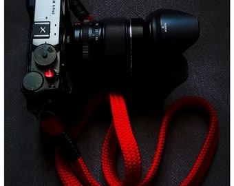 Flat Red Acrylic Camera Strap SE