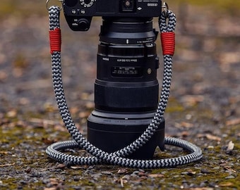 Black - Grey Acrylic Camera Strap