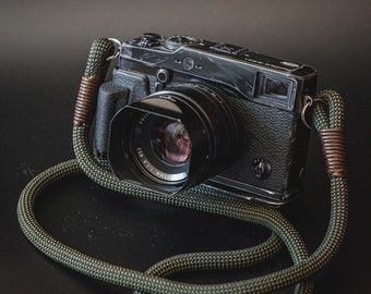 Checkered Olive/Black Camera Strap