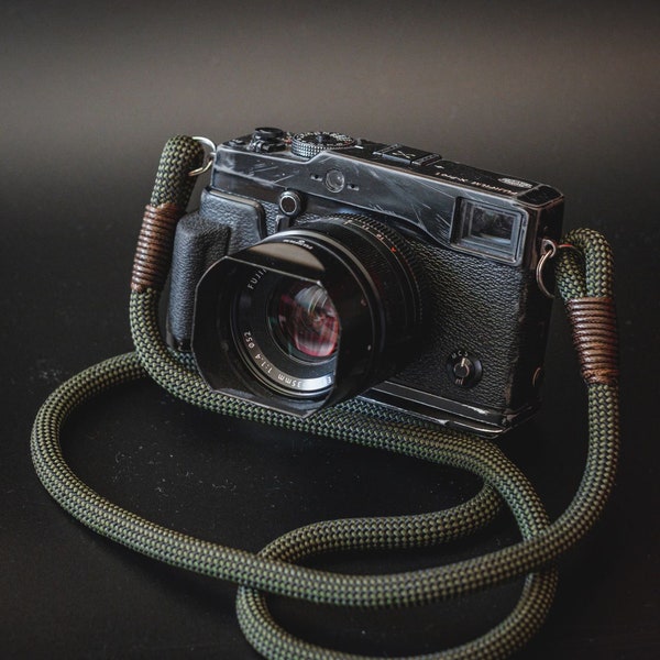 Checkered Olive/Black Camera Strap