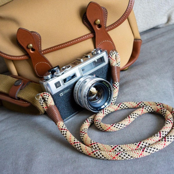 Tartan Beige Camera Strap