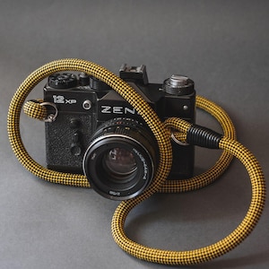 Checkered Yellow/Black Camera Strap