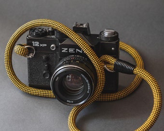 Checkered Yellow/Black Camera Strap