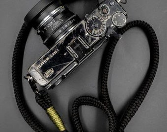 Flat Black Acrylic Camera Strap SE