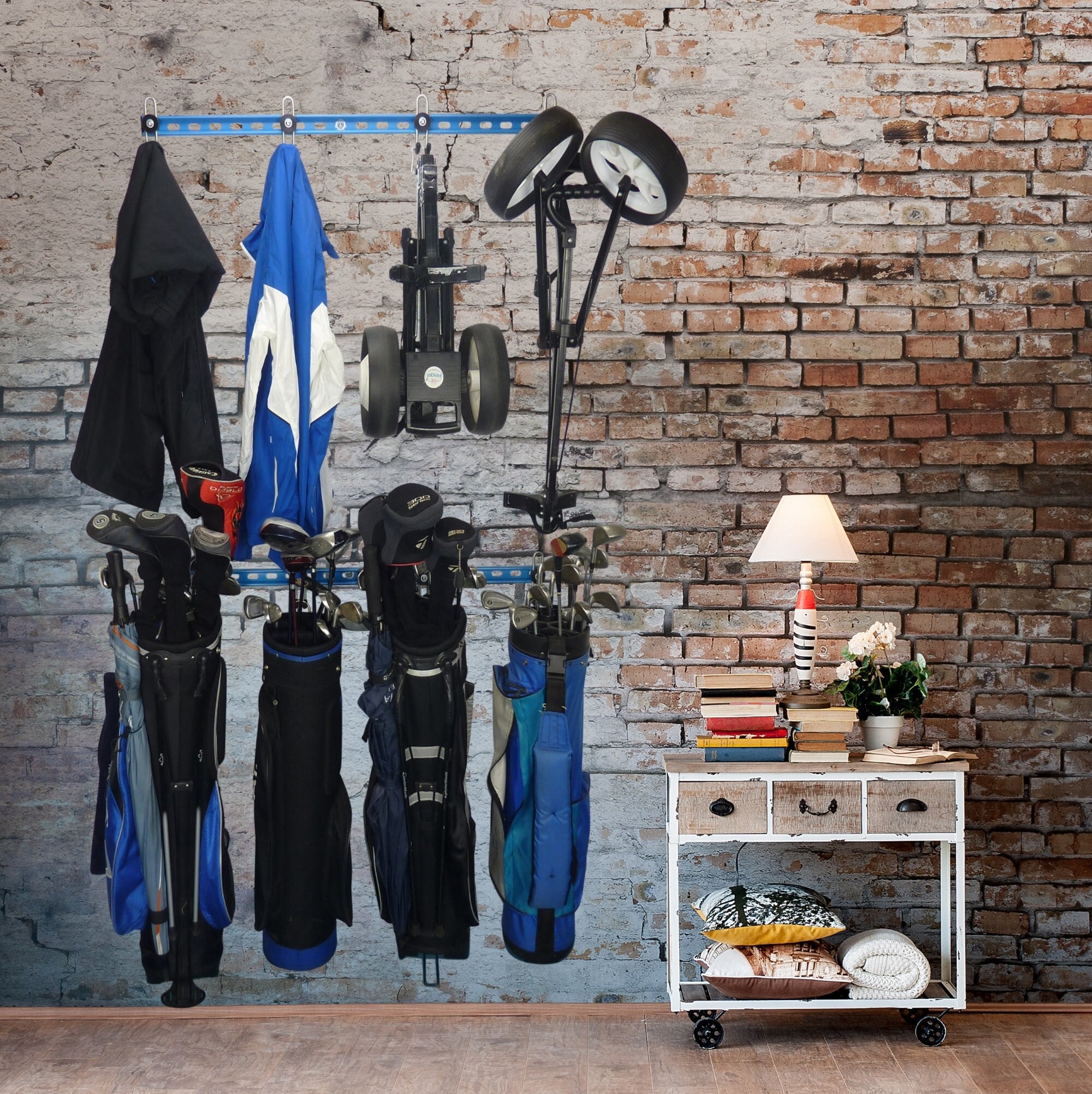 Golf Equipment Wand-Organizer, platzsparendes Golf-Rack, Aufhänger